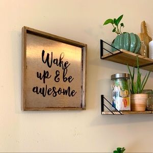 Wake up and be awesome wall decor